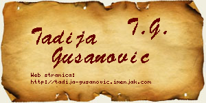Tadija Gušanović vizit kartica